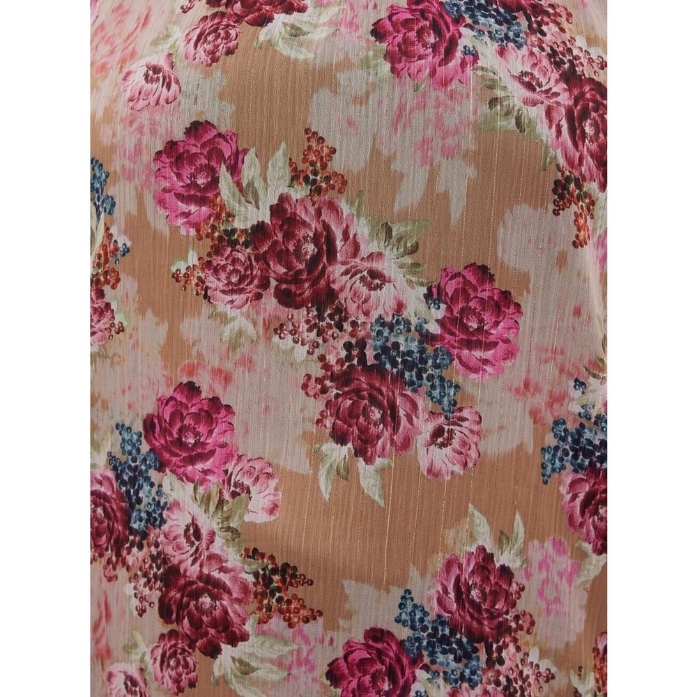 Torrid Size 4 Crinkle Chiffon Flutter Sleeve Sheer Blouse Floral Flowers - Picture 7 of 8